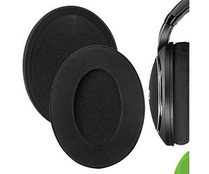 Geekria Comfort Laminated Fabric Replacement Ear Pads for Sennheiser HD 598/ 598SE/ 598CS/ 598SR/ 595/599/ 599SE Headphones, Repair Parts (Black)