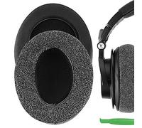 Geekria Comfort Linen Replacement Ear Pads for Audio-Technica ATH-M50XBT, M50xBT2, M50X, M60X, M40X, M30X, M20X, M10X, ATH-ANC9 Headphones, Repair Parts with Video Guide (Dark Grey)