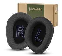 Geekria Comfort Mesh Fabric Replacement Ear Pads Compatible with Logitech G 522 Lightspeed Wireless Headphones Ear Cushions, Repair Parts (Black Flowery Gray)