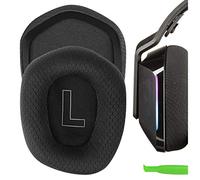 Geekria Comfort Mesh Fabric Replacement Ear Pads for Logitech G733, G535, G335 Headphones Ear Cushions, Repair Parts (Black)