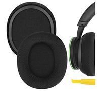 Geekria Comfort Mesh Fabric Replacement Ear Pads for Microsoft Xbox Wireless/Stereo Headset 20th Anniversary Special Edition Headphones Ear Cushions, Repair Parts (Black)