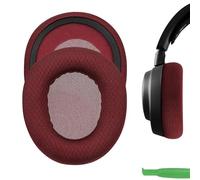 Geekria Comfort Mesh Fabric Replacement Ear Pads for SteelSeries Arctis Nova Pro Wired, Arctis Nova1, Nova3, Nova4, Nova5, Nova7 Headphones Ear Cushions (Red)