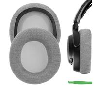 Geekria Comfort Mesh Fabric Replacement Ear Pads for SteelSeries Arctis Nova Pro Wired/ Nova1/ Nova3/ Nova7, Turtle Beach Airlite Fit Wired Gaming Headphones, Ear Cushions (Grey)