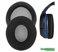 Geekria Comfort Mesh Fabric Replacement Ear Pads for Turtle Beach Ear Force P11, PX22, PX51, PX24, PX21, PX4, PX5, X41, X42, X12 Headphones Earpads, Headset Ear Cushion Repair Parts (Black)