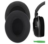 Geekria Comfort Mesh Fabric Replacement Ear Pads for Turtle Beach Ear Force XP500, XP400, XP300, XO FOUR, XO THREE, XO ONE Gaming Headphones Earpads, Headset Ear Cushion Repair Parts (Black)