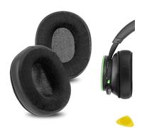 Geekria Comfort Protein Leather and Velour Replacement Ear Pads for Microsoft Xbox Wireless, Xbox Stereo/ Stereo20th Anniversary Special Edition Headphones Ear Cushions (Black)