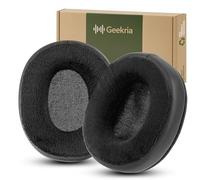 Geekria Comfort Protein Leather and Velour Replacement Ear Pads for SONY MDR-7506/ V6/ V7, WH-CH700N/ 710N/ 720N, HyperX Cloud Alpha/Alpha S/II/Flight/Stinger/Mix Headphones (Black)