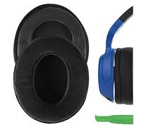 Geekria Comfort Velour Replacement Ear Pads Compatible with Skullcandy Hesh, Hesh 2.0, Hesh2 Wireless, Crusher Over-Ear Headphones, Ear Cushions, Repair Parts (Black)