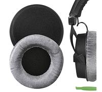 Geekria Comfort Velour Replacement Ear Pads for Beyerdynamic DT 440/770/ 790/797/ 860/880/ 990/ 990PROX, T 5P/ 70/90, HS 200/400/ 800 Headphones, Ear Cushions with Video Guide (Grey)