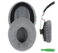 Geekria Comfort Velour Replacement Ear Pads for Sennheiser Momentum On-Ear Headphones Earpads, Headset Ear Cushion Repair Parts (Grey)