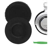 Geekria Comfort Velour Replacement Ear Pads for TECHNICS RP-DH1200 DJ, RP-DH1210, RP-DH1250-S DJ Headphones Ear Cushions, Repair Parts (Black)