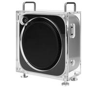 Geekria Computer Case Holder for Apple 2024 Mac Mini M4 / M4 Pro | Secure Holder, Chassis Stand, Acrylic Cover, Magnetic design, Desktop Accessories, Optimized Heat Dissipation - Transparent