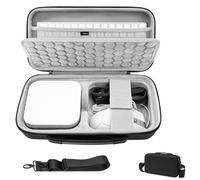 GEEKRIA Desktop Computer Hard Shell Travel Carrying Case, Compatible with Apple 2024 Mac mini M4 / Mini M4 Pro, Fit for Magic Keyboard, Mouse, Trackpad and Accessories (Dark Gray)