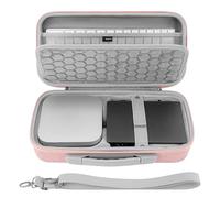 GEEKRIA Desktop Computer Hard Travel Case, Compatible with Apple 2024 Mac mini M4 / Mac mini Pro, Fit for Magic Keyboard, Mouse, Trackpad and Accessories (Pink)