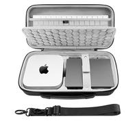GEEKRIA Desktop Computer Hard Travel Case, Compatible with Apple 2026 Mac mini M5 / 2024 Mac mini M4 / Pro, Fit for Magic Keyboard, Mouse, Trackpad and Accessories (Dark Gray)