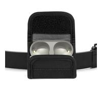 Geekria Earbud Pouch for Sony WF-1000XM6, WF-C710N & LinkBuds, Black | Soft Plush Lining, Belt Loop, Adjustable Velcro Closure, Includes Carabiner, For WF-1000XM5/XM4