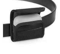 Geekria Earbuds Pouch with Belt Loop Compatible with Skullcandy Push Active, Soundcore AeroFit 2 Pro, Cover with Clip Holder for Bag Strap (Black)