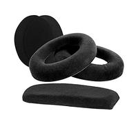 Geekria Earpad and Headband Comfortable Set Compatible with Sennheiser HD598/ HD598 SE/ HD598 CS/ HD515/ HD555/ HD595/ HD518 Headphone, Repair Parts Suit (Velour/Black)