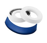 Geekria Earpad and Headband Soft Set Compatible with Sony PlayStation Gold Wireless/ PS4/ PS3/ PSV Headphones, Repair Parts Suit (White/Blue)