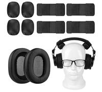 Geekria Earpads Kit for Glasses Wearers, Compatible with Audio-Technica ATH-M50X, M50XBT, M50xBT2, M50, M40X, M30, M20, Pressure Relief Cushions and Ear Cup Covers