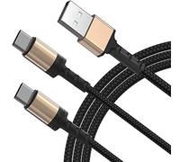 GEEKRIA Fast Charging USB to Dual Type-C Y Splitter Charger Cable Compatible with PlayStation 5, Xbox Series X, Series S, Suitable for PS5 Dual Sense Controller (6.5ft/200cm)