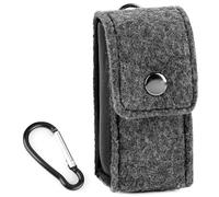 Geekria Felt Carrying Pouch Compatible with Sony WF-C500, Skullcandy Dime 3/2 True Wireless Earbuds, Shockproof Protective Case with Keychain Hook, Portable Earphones Travel Storage Bag