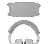 Geekria Flex Fabric Headband Cover Compatible with ATH M50x/ M50xBT/ M50xPB/ M50xWH/ M50xBB/ M50xBT2 Headphones, Repair Part, Sweat Cover, Easy Installation (Grey)