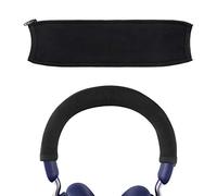 Geekria Flex Fabric Headband Cover Compatible with Jabra Elite 45h, Evolve2 65 UC, Evolve2 40 UC Headphones, Replacement Repair Part, Sweat Cover (Black)