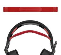 Geekria Flex Fabric Headband Pad Compatible with Corsair HS80 RGB, HS80 MAX Headphones Replacement Band, Repair Part (Red)