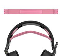 Geekria Flex Fabric Headband Pad Compatible with Corsair HS80 RGB, HS80MAX Headphones, Replacement Band Repair Part (Pink)