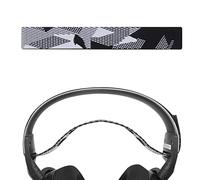 Geekria Flex Fabric Headband Pad Compatible with SteelSeries Arctis7, 9X, PRO Headphones, Replacement Band Repair Part (Black White)