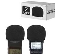 Geekria for Creators Foam Windscreen Compatible with ZOOM H1, H1n Handy Recorder, Mic Wind Cover, Sponge Foam Filter, Portable Digital Recorder (Black / 2 Pack)