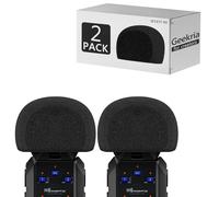 Geekria for Creators Foam Windscreen Compatible with ZOOM H6 essential Handy Recorder, Mic Wind Cover, Sponge Foam Filter, Portable Digital Recorder (Black / 2 Pack)