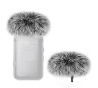 Geekria for Creators Furry Windscreen Compatible with DJI Mic 2, Mic DeadCat Wind Cover Muff, Fluff Cover Windshield, Wind Noise Reduction (Grey / 2 Pack)