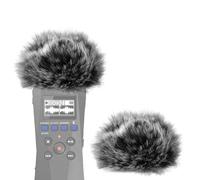 Geekria for Creators Furry Windscreen Compatible with ZOOM H1 essential Handy Recorder, Mic DeadCat Wind Cover Muff, Fluff Cover Windshield, Portable Digital Recorder (Grey / 2 Pack)