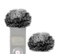 Geekria for Creators Furry Windscreen Compatible with ZOOM H1, H1n Handy Recorder, Mic DeadCat Wind Cover Muff, Fluff Cover Windshield, Portable Digital Recorder (Grey / 2 Pack)