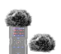 Geekria for Creators Furry Windscreen Compatible with ZOOM H4 essential Handy Recorder, Mic DeadCat Wind Cover Muff, Fluff Cover Windshield, Portable Digital Recorder (Grey / 2 Pack)
