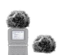 GEEKRIA for Creators Furry Windscreen Compatible with ZOOM H5, H6 Handy Recorder, Mic DeadCat Wind Cover Muff, Fluff Cover Windshield, Portable Digital Recorder (Grey / 2 Pack)