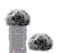 Geekria for Creators Furry Windscreen Compatible with ZOOM H6 essential Handy Recorder, Mic DeadCat Wind Cover Muff, Fluff Cover Windshield, Portable Digital Recorder (Grey / 2 Pack)