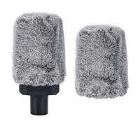 Geekria for Creators Furry Windscreen for 1.6'' (40mm) Diameter Microphones, Mic DeadCat Wind Cover Muff, Fluff Cover Windshield Compatible with HyperX SoloCast (Grey / 2 Pack)