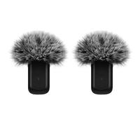 Geekria for Creators Furry Windscreen for Lark A1, Compatible with Hollyland Lark A1 Wireless Mic, Mic DeadCat Wind Cover Muff, Fluff Cover Windshield, Wind Noise Reduction (Grey / 2 Pack)