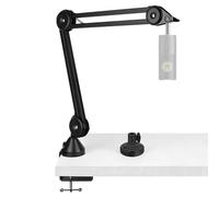 GEEKRIA for Creators Microphone Arm Compatible with Razer Seiren X, Mini, Elite, Emote, Mic Arm Adapter with Tabletop Flange Mount, Suspension Stand, Desk Mount Holder