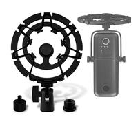 Geekria for Creators Microphone Shock Mount Compatible with Elgato Wave Neo, Wave: 1, Wave: 3, Mic Suspension Mount Anti-Vibration Adapter Clamp Mic Holder Clip (Metal / Black)