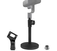 Geekria for Creators Telescoping Tabletop Microphone Stand Compatible with Blue Yeti, Yeti X, Sona, Snowball iCE, Ember, Spark SL Adjustable Desk Mic Holder with Weighted Base