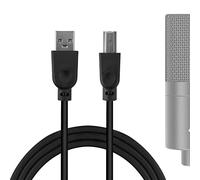 GEEKRIA for Creators USB to USB-B Microphone Cable 8 ft / 250 CM, Compatible with FIFINE K670, K683A, T669, T732, K670B, K780A Mic Cord (Black)
