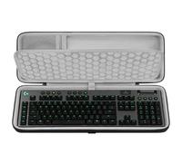 Geekria Full Size Keyboard Hard Shell Case, Compatible with Logitech G915 / G915 X, Travel Carrying Bag for 108-Key Computer Keyboard (Dark Gray)