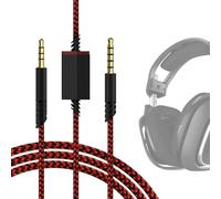 GEEKRIA Gaming Audio Cable Compatible with Astro A40 tr, A40, A30, A10 Gen 2, 3.5mm Auxiliary Replacement Stereo Cable with Mute Control (6 ft/2 m)
