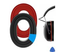 Geekria Gel Ear Pads for 3M WorkTunes (90541, 90542, 90543, 90544)/ Peltor Sport (Tactical TAC100/ 300/500)/ ZOHAN (EM033/ 037/042)/ PROHEAR(032/033/037) Headphones (Black + Red)