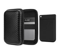 GEEKRIA Hard Carrying Travel Case Compatible with Plaud Note AI & Note Pro Digital Recorder, Includes Silicone Protective Case and Travel Storage Box with Cable Storage (Black)