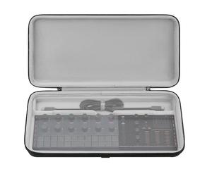 GEEKRIA Hard Shell Travel Case Compatible with Yamaha SEQTRAK Mobile Music Ideastation, Audio Sampler Carrying Bag (Dark Gray)